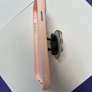 Pink iPhone Case with bling PopSocket